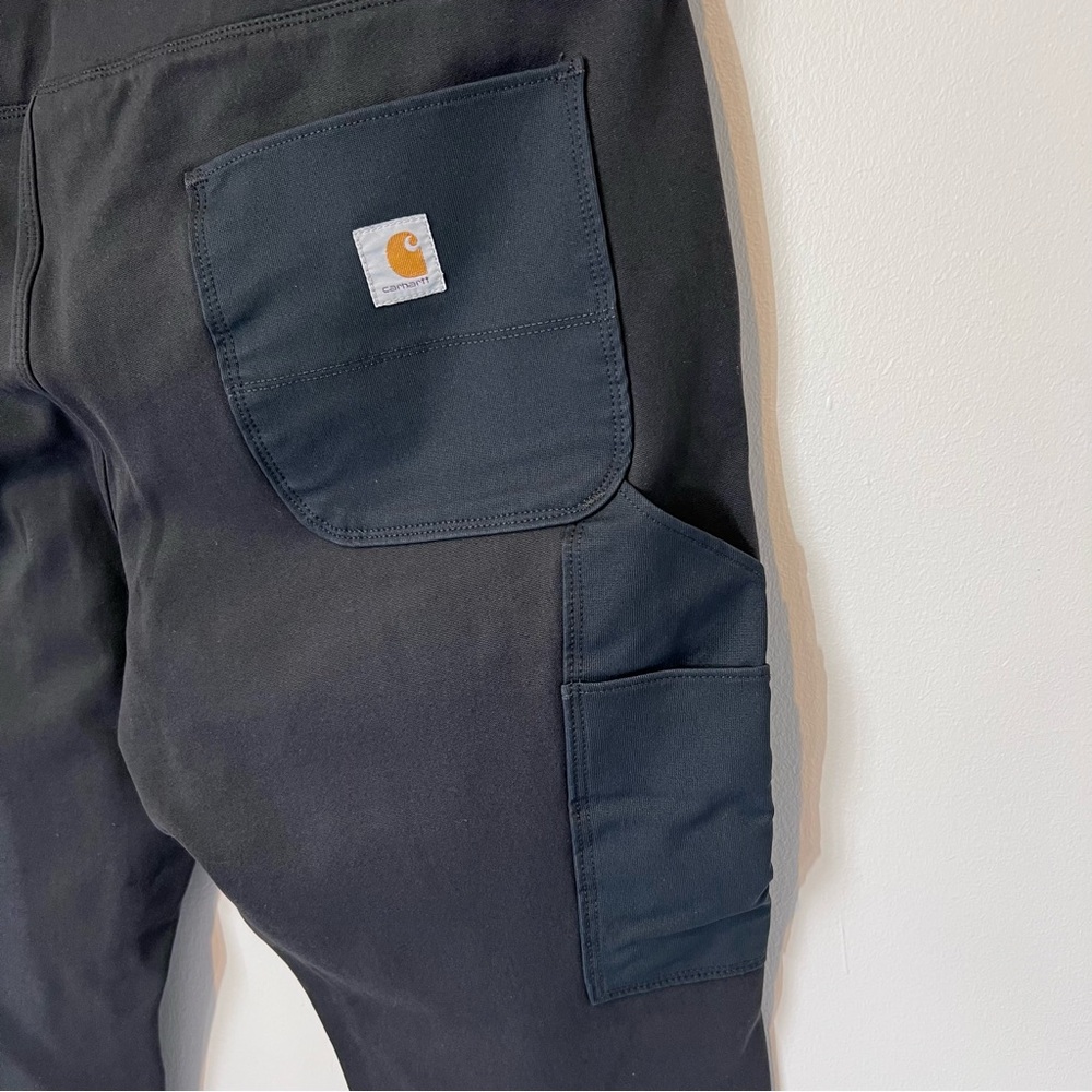 Carhartt Womens Plus Size Slim Fit Mid-Weight Force Pocket Legging Black XL - Picture 15 of 16